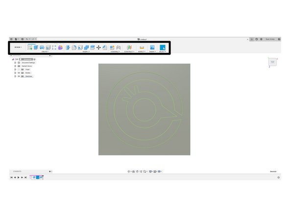 In the Design workspace in Fusion use the tools to create your project, sketch your project on the workspace and extrude your objects to create a 3D Model.