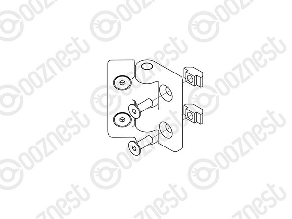 Using the M5-Button-Head-Bolt-8mm provided and M5-Drop-In-Tee-Nuts construct all Door-Hinges as pictured.