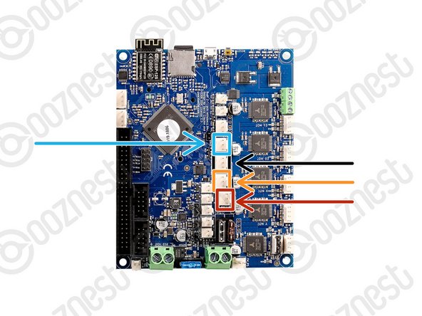 The connectors on the wires are keyed, so there is only one way which they can plug in.