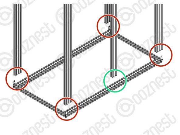 Tighten the Maker-Link grub screws until they lock the Extrusion in place.