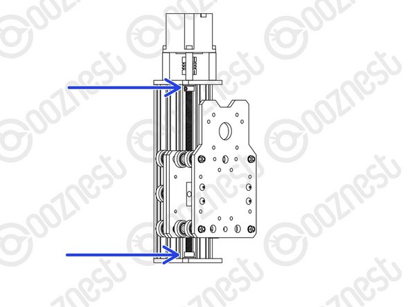 Continue threading through the Lead-Screw-Z until it is touching the Stepper-Motor shaft.