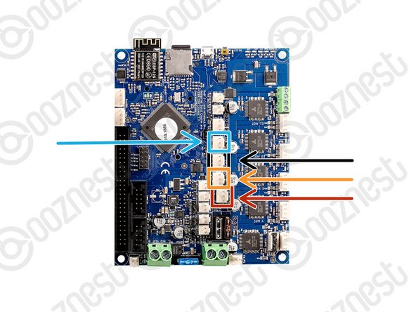 The connectors on the wires are keyed, so there is only one way which they can plug in.