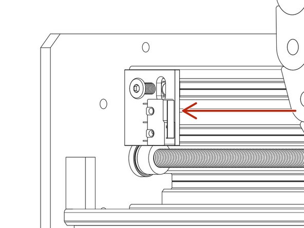 The X-Limit-Switch-Mount is going to be replaced later in the guides.