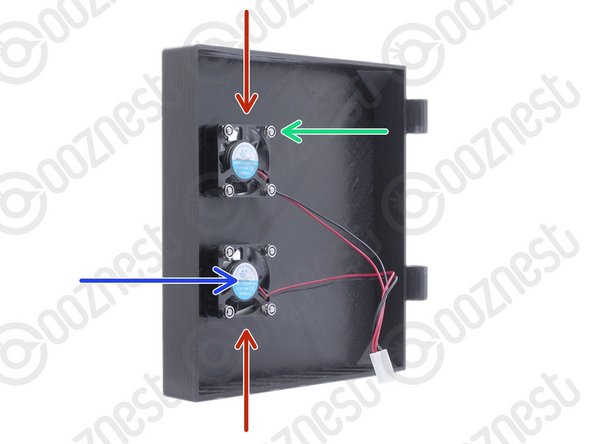 Mount the Controller-Fans to the Controller-Case-Cover using 8 x M3-Button-Head-Bolt-16mm &amp; 8 x M3-Nyloc-Nut.
