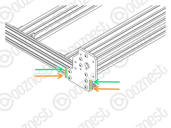 Carefully slide the X-Gantry to the front of the machine as far as it will go.