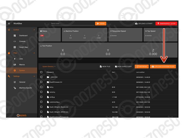 Go to Files &gt; System and press 'Upload System Files'
