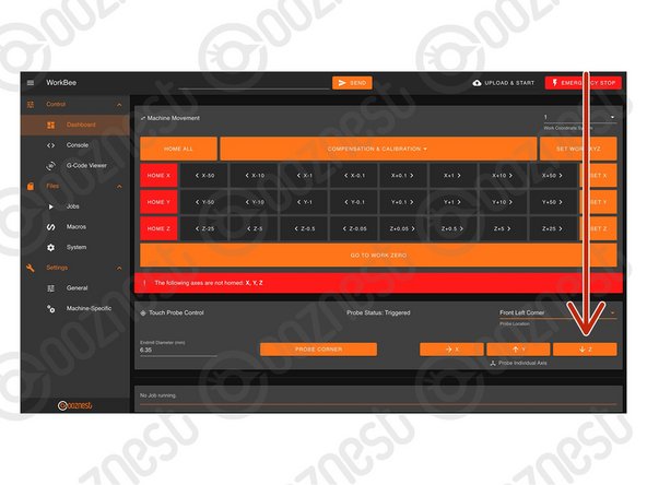 You can either have the Touch Probe on a corner with the End mill over the middle of the probe like Image 1.