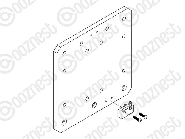 The Limit-Switches are located in the 'Wires' box. They have red/black wires attached to them. The wires are not shown in the assembly picture.