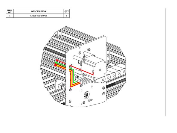 Connect the X-Axis motor wire to the pigtail on the X-Axis stepper motor and feed it through the square hole on the Y-Plate.