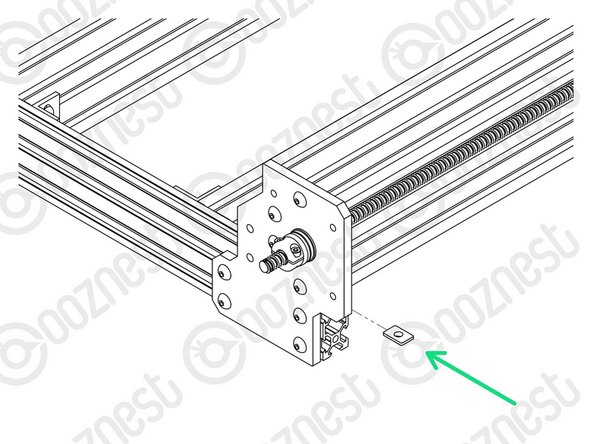 At the front right corner of the machine, an Angle-Corner goes in the corner between Extrusion-A and Extrusion-F.