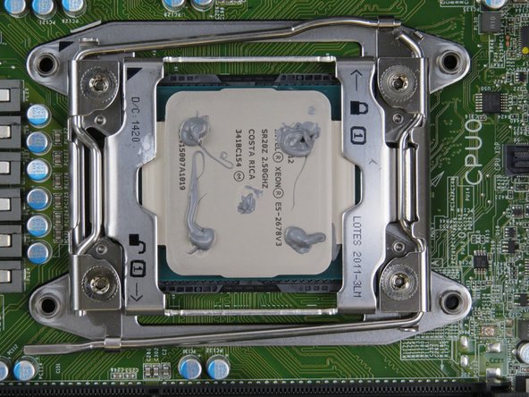 Utilize the 5-dot thermal compound method upon CPU installation.