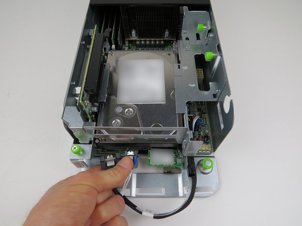 Connect the boot hard disk drive (HDD) SATA and power cables.