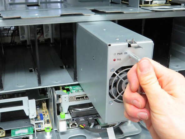Install all of the power supply units that were previously removed.