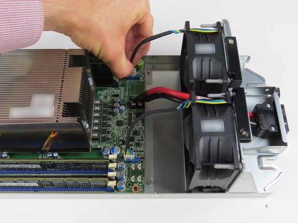 Engage the connector by the white header.