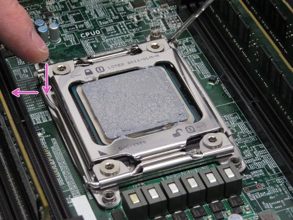 Release the left CPU retention lever.