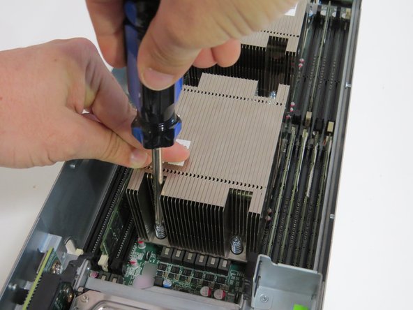 Loosen screws in a diagonal sequence.