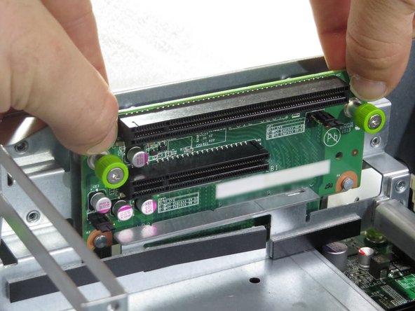 Install a new PCIe riser card into the server.