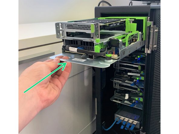 Carefully slide the server back into the Discovery Fast Start.