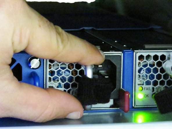 Install the PSU back into its socket.