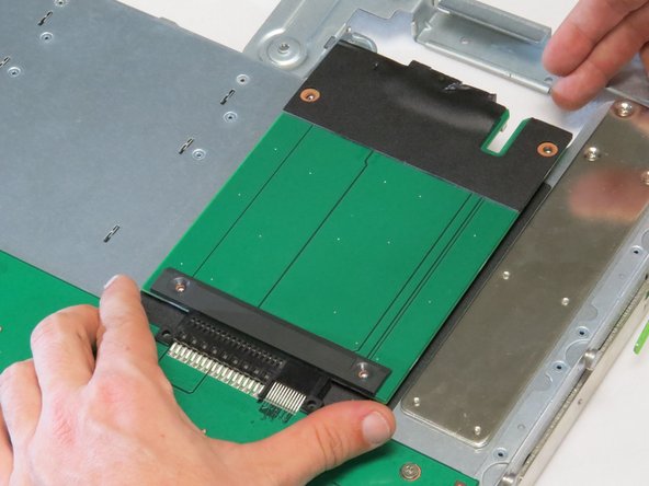 Engage the power transition board, as shown.