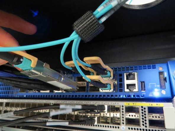 Label the cables with their respective port connections.