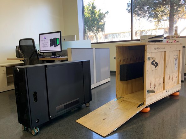 Gently wheel your new Discovery Fast Start to its intended location