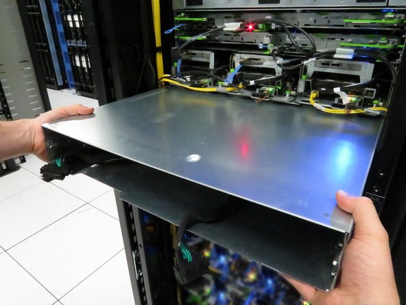 Remove the storage chassis from the Open Rack.