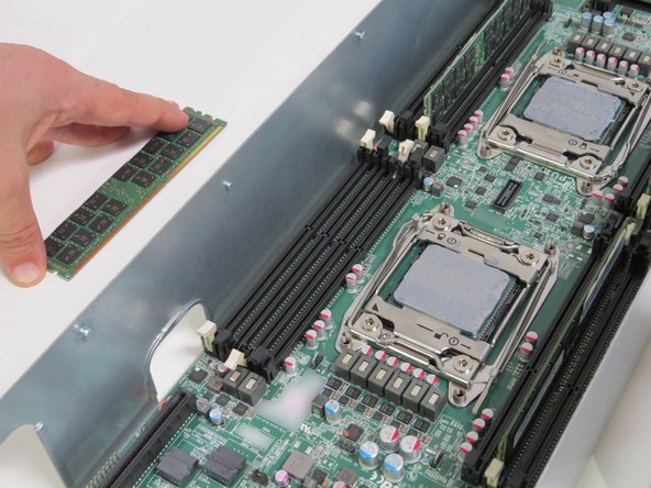 Disconnect and remove all the DIMMs.