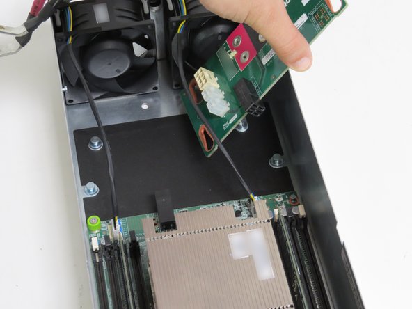 Take care not the power cable connected to system fan 1.