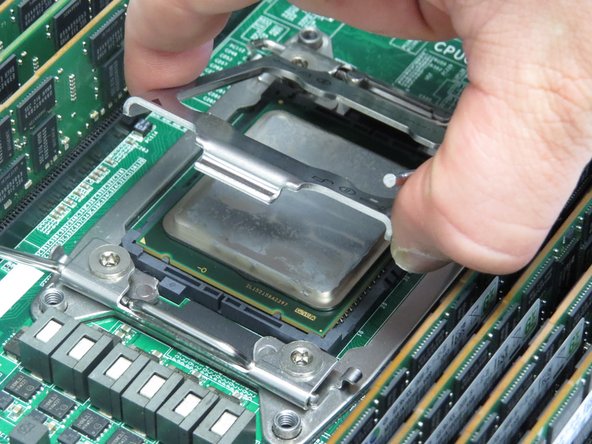 Pivot the gate so that the CPU can be removed.