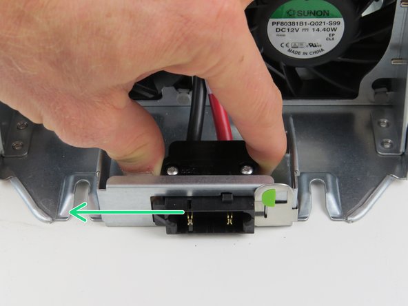 Once the connector has been inserted, slide it to the left to lock in place.