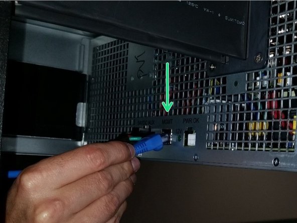 Connect each Ethernet cable to their management ports (these are labeled 'MGMT').