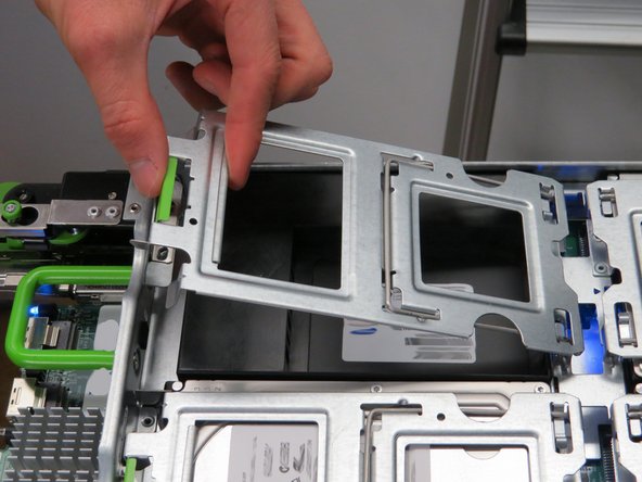Pivot the HDD locking gate until it rests in a vertical position.