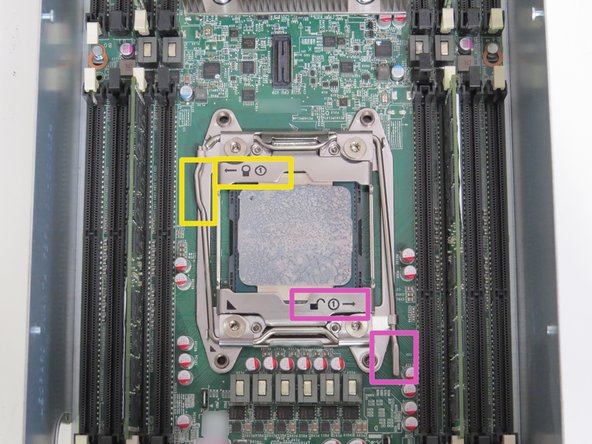 Unlatch (2) CPU retention release levers