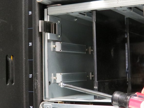 These are safety screws to secure the power shelf. There are two safety screws in total.