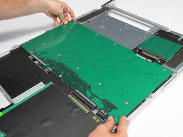 Remove the drive plane board from the storage chassis.