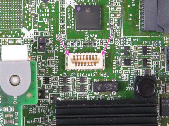 Once the TPM module connector has been aligned, insert it into the socket until resistance is felt.