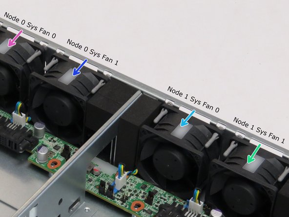 Identify the Open Compute V2 fan that needs to be replaced.