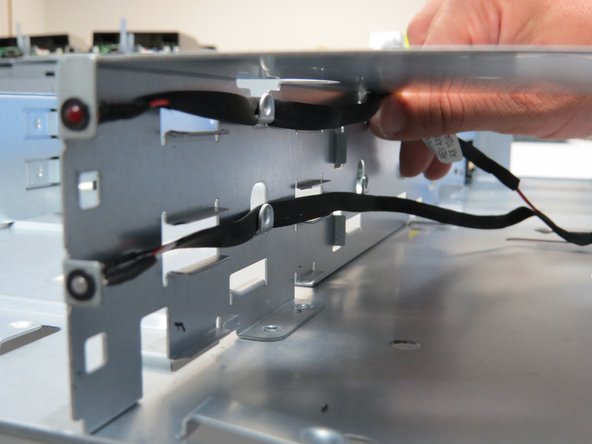 Route the LED cable back into the chassis cable management brackets.