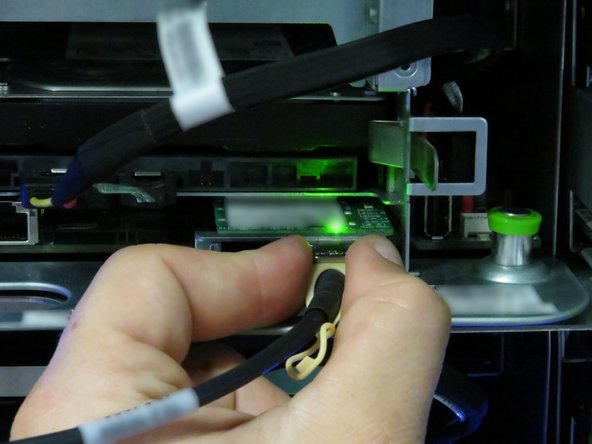 Connect the 10G SFP+ cable into the network interface controller.