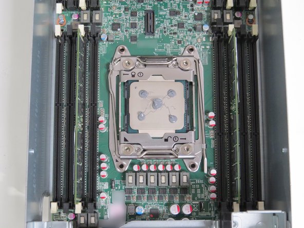 Place 0.2 grams of thermal compound on the center of the CPU.