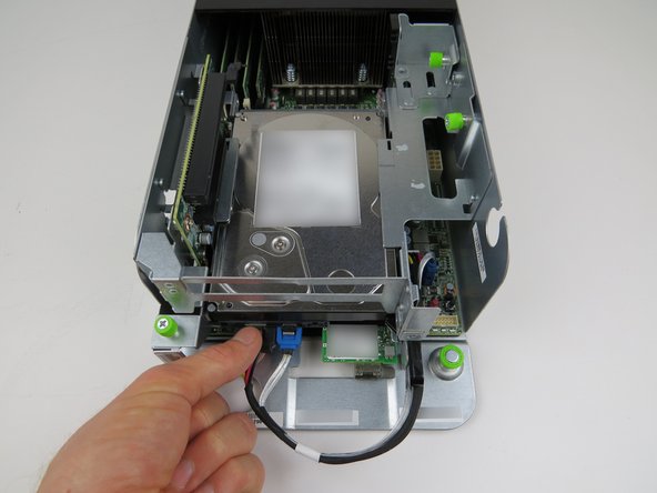 Connect the boot hard disk drive (HDD) SATA and power cables.