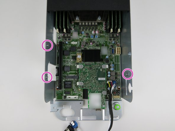 Align the riser cage assembly with the (3) metal studs on the ORV1 Leopard chassis.