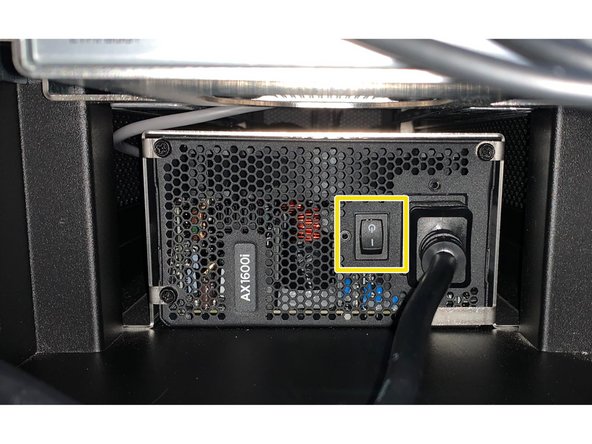 To power on the unit, flip the switch to the &quot;I&quot; position on the  power-supply switch located at the bottom of the Discovery