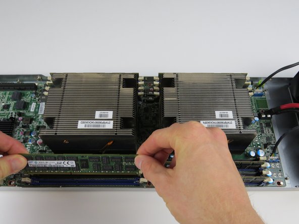 Disconnect and remove all the DIMMs.