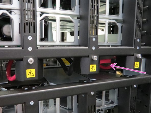 Connect the power cable to the power shelf.