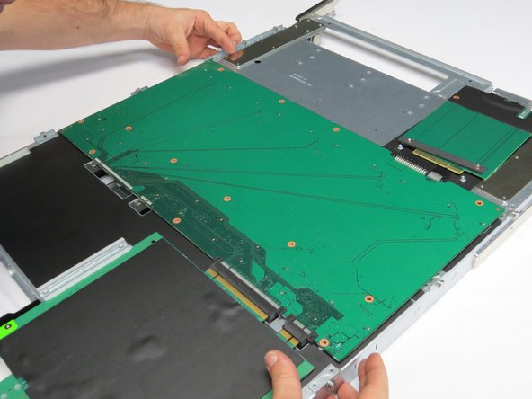 Remove the drive plane board from the storage chassis.