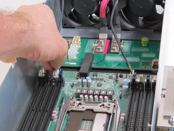 Connect two fan power connectors to the motherboard.