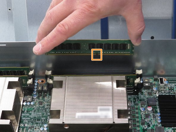 Install the DIMMs into their respective slots.