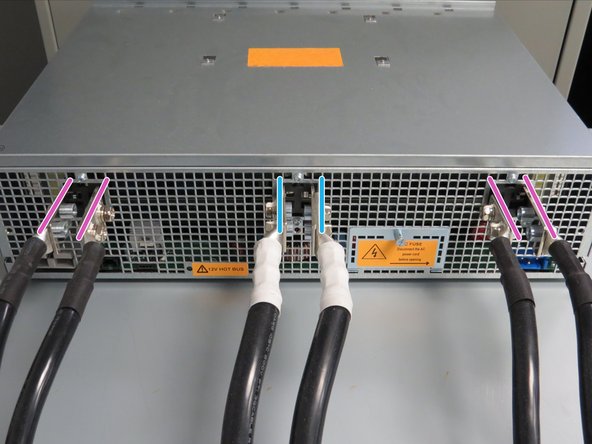 Ensure that the positive and negative cables are installed in the following orientation: